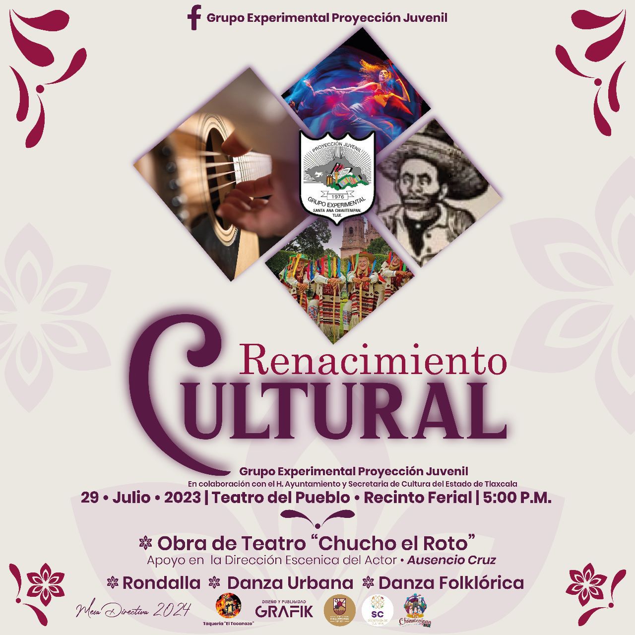 Presente en Feria de Chiautempan 2023 'Renacimiento Cultural' de Proyección Juvenil